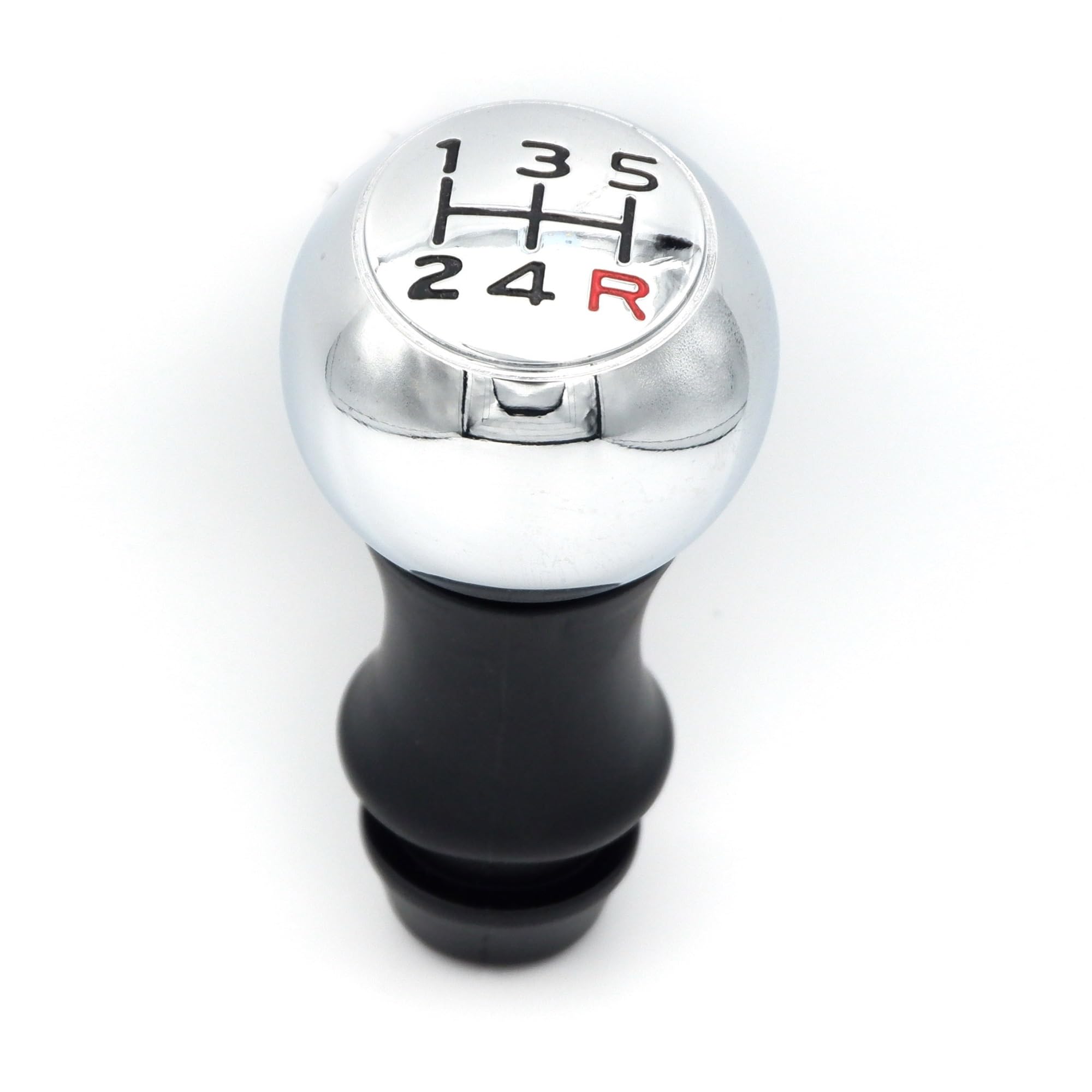 Lzbzhb One Color 5 Speed Gear Shift Knob Gaiter Manual Stick Shifter For Peugeot 106 107 206 207 306 307 308 3008 406 5008 605 Gear Shift Knob(Gloss Black N Red R)