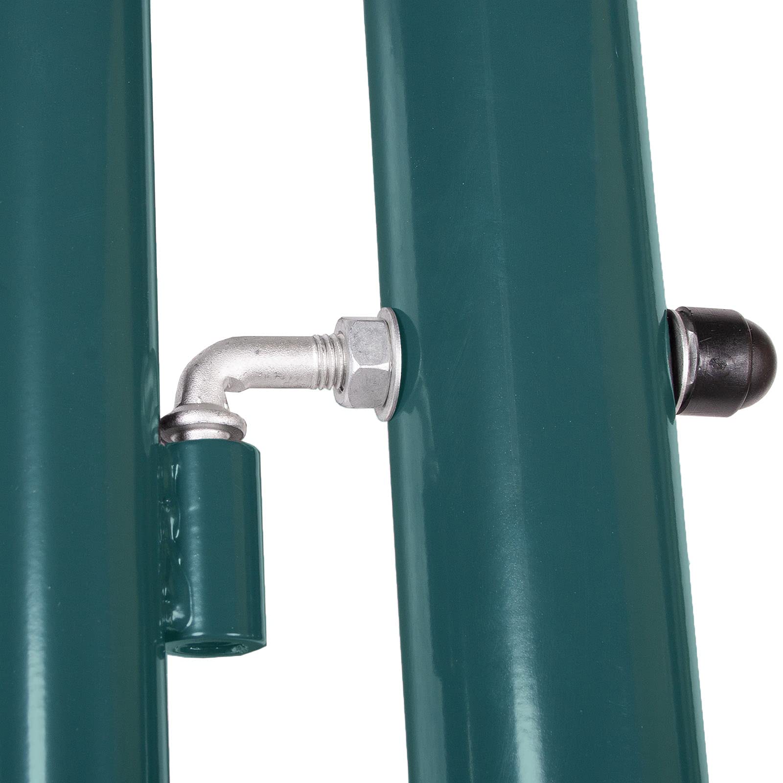 ATTAS Cancello da giardino in metallo, 100 x 100, verde, con serratura e 3 chiavi con serratura, porta di recinzione, porta da giardino, per cancello a doppia asta, in metallo, cancello da cortile