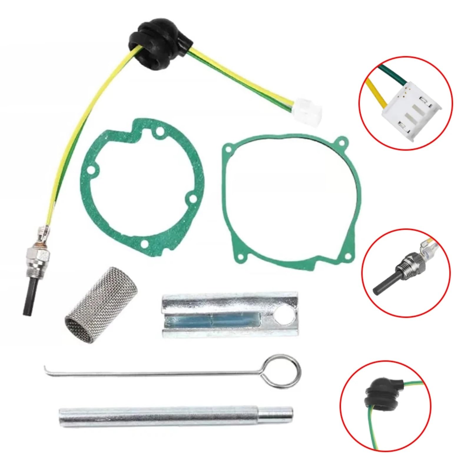 Kit Bougies Préchauffage Kit Bougies Préchauffage Céramique Universel Adapté À Plupart S Pièces Chauffage Diesel 5kw 12V Joint D'air Diesel Ai Au Démarrage À Froid 7 Pièces/ensemble
