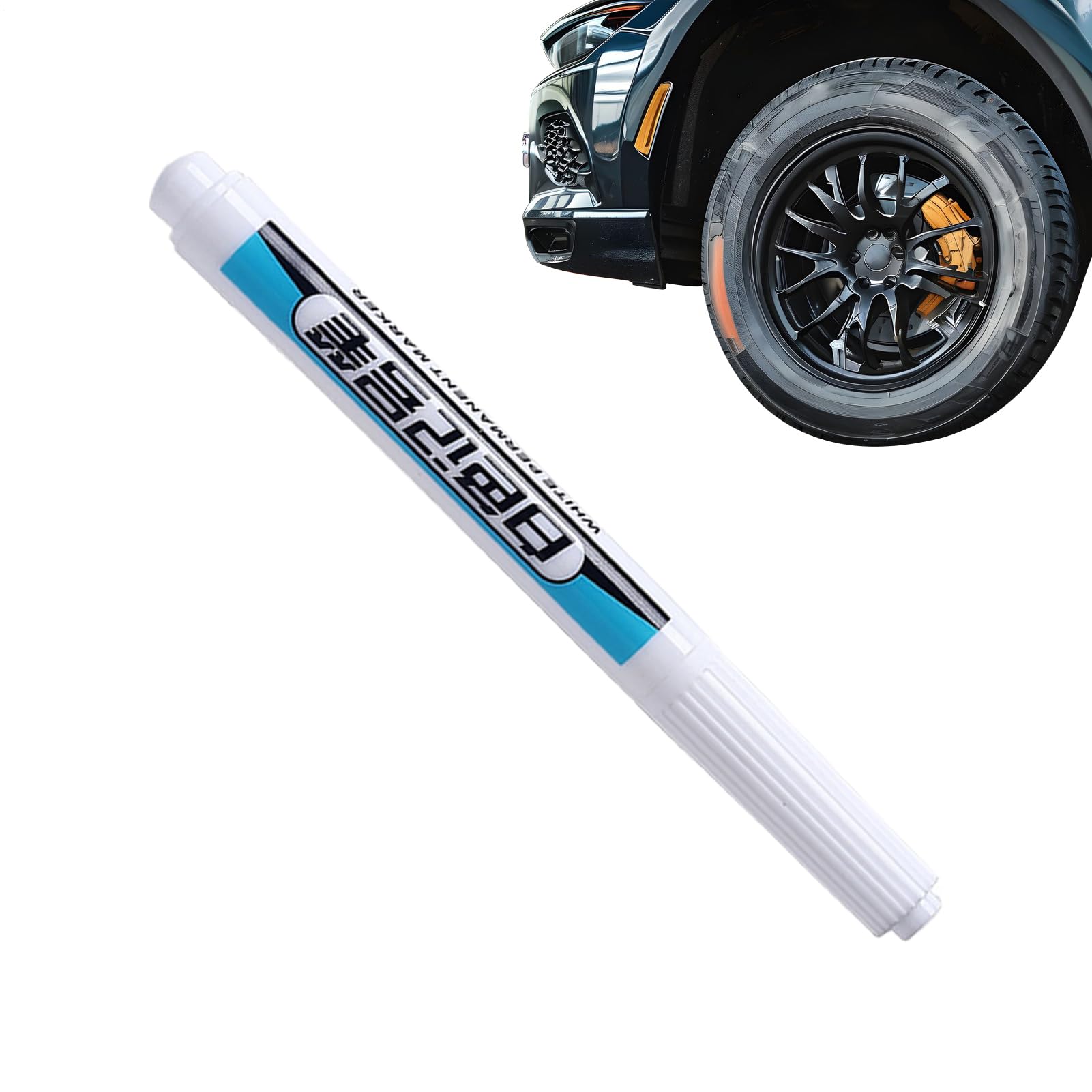 Luckxing Stylo De Peinture Pour Pneus Blanc | Stylo Marqueur Blanc Imperméable À Séchage Rapide | Crayon De Marquage Automobile Réutilisable Polyvalent Pour Réparation Décoration Usage Commercial