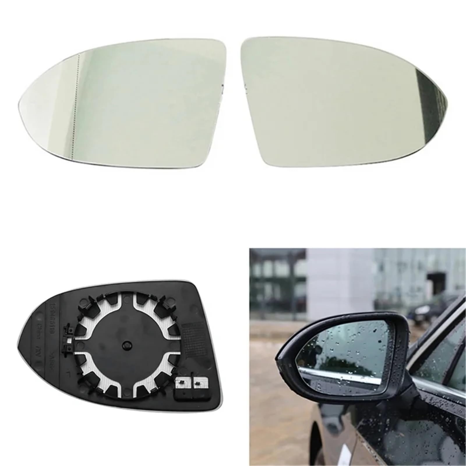 Cristal de espejo retrovisor calefactado 3G0857522 Cristales de espejo retrovisor para Passat B8 3G (2017-2019)