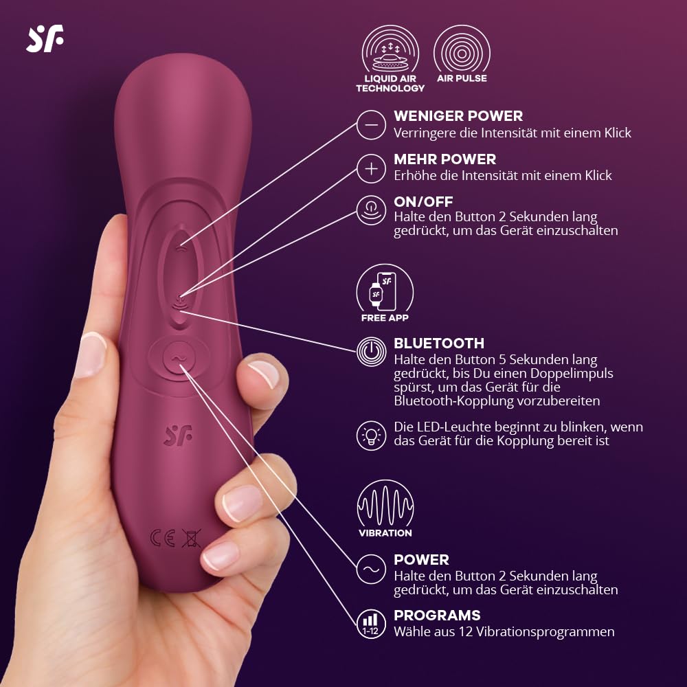 Satisfyer Pro 2 Generation 3 Vibrator mit Connect APP | Liquid-Air-Technologie | Leise Starke Klitoris-Stimulation | Druckwellenvibrator mit Vibrationen | Sex-Spielzeug Geschenk für Frauen | Dildo