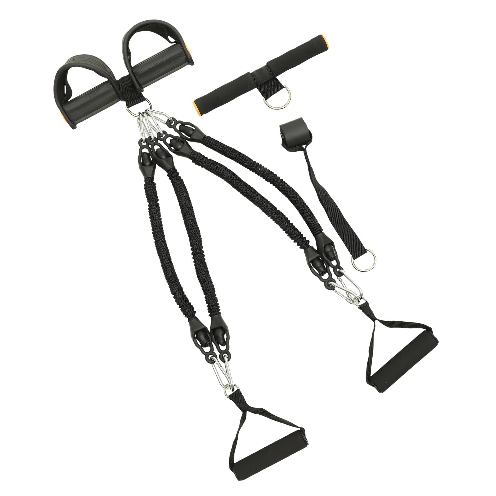 MAGICLULU Espansore per Bodybuilding Corda Elastica e Pedale Multifunzionale in Materiale Resistente per Esercizi Addome e Braccia a Casa Palestra Fitness