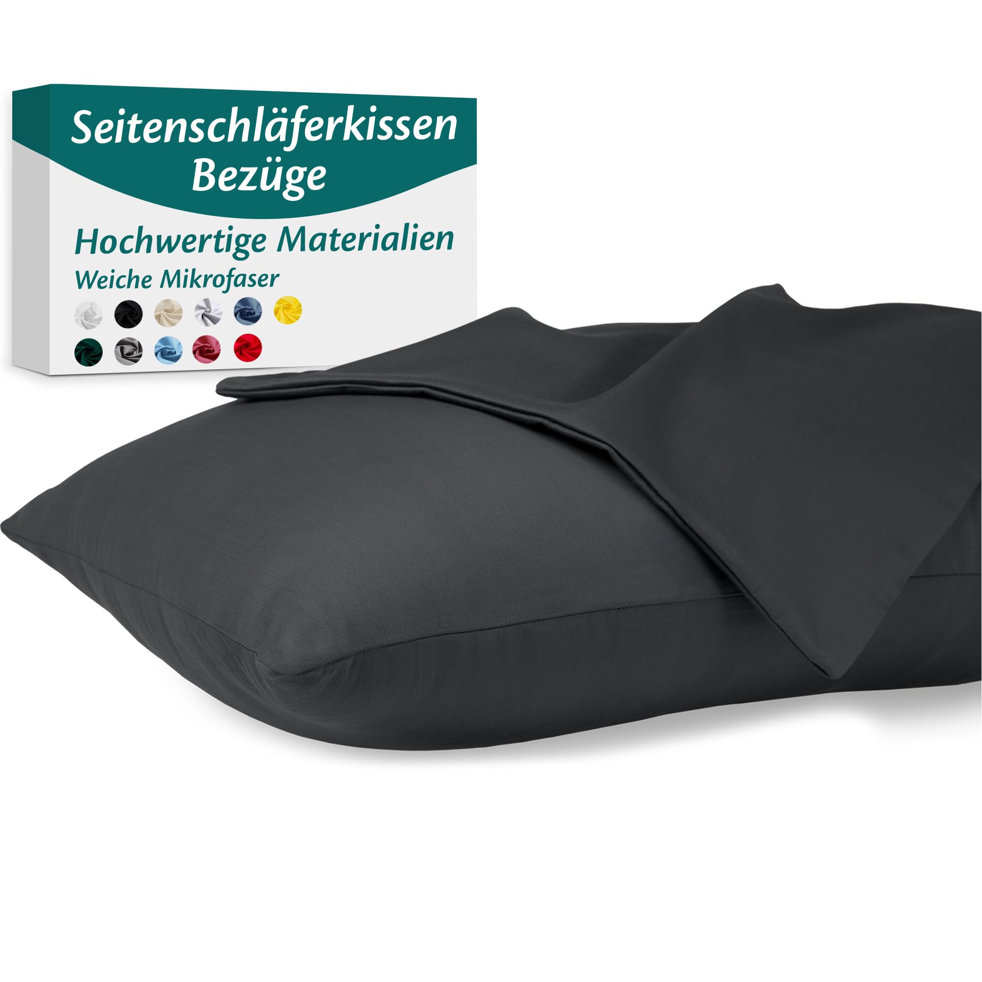 Kissenbezug Kopfkissenbezug Seitenschläferkissen Bezug Mikrofaser und Baumwolle