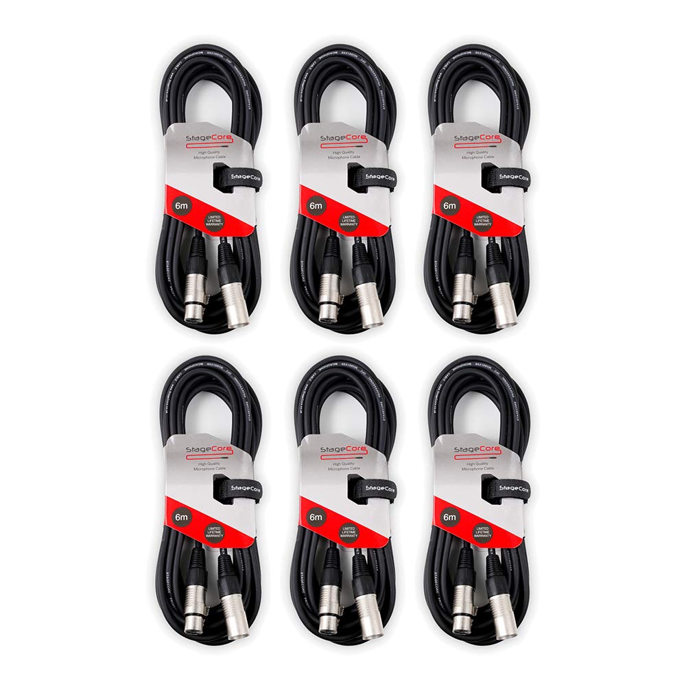 Cavo XLR per microfono da discoteca, 6 m, colore: Nero
