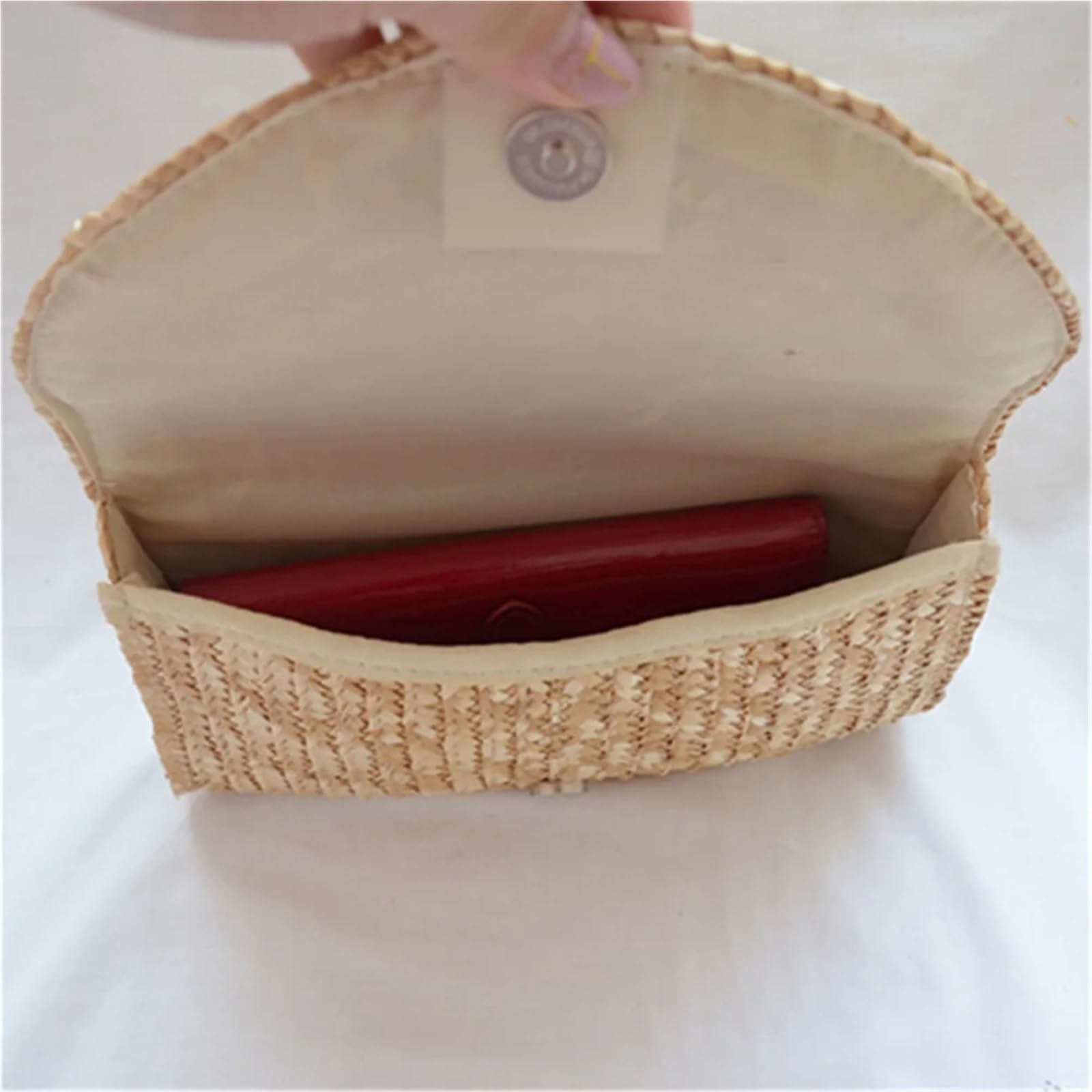 Pochette da donna in paglia intrecciata Borsa a busta casual viaggio estiva spiaggia fatta a mano Borse vacanza al mare Per Donna