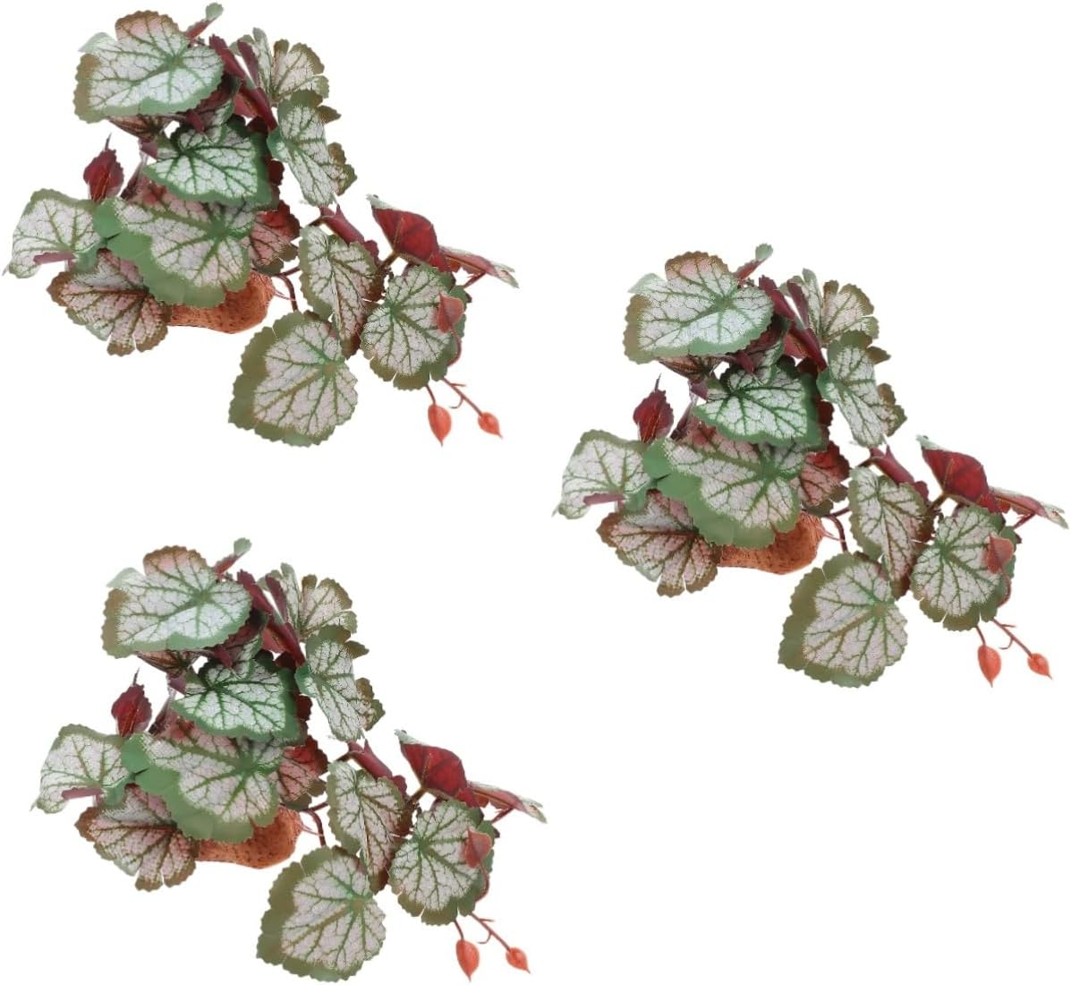 Angoily Terrarium Plants Reptile Tank Decor 3pcs Climbing Pet Box Landscaping Small Terrarium Reptiles Terrarium Leaves Reptile Hidden Decor