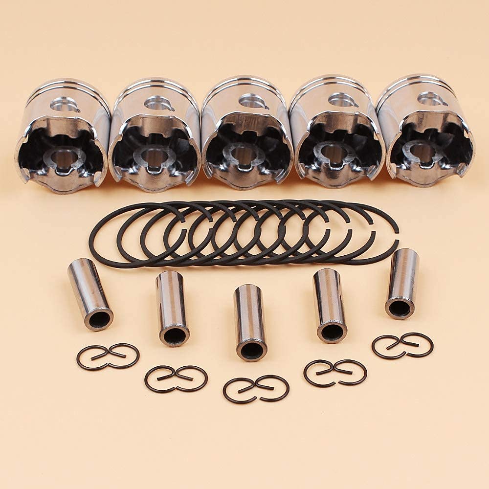 5 unids/lote 35mm Kit de anillos de pasador de pistón para STIHL FS120 FS120R FS300 BT121 FS 120300 desbrozadora recortadora de césped repuestos