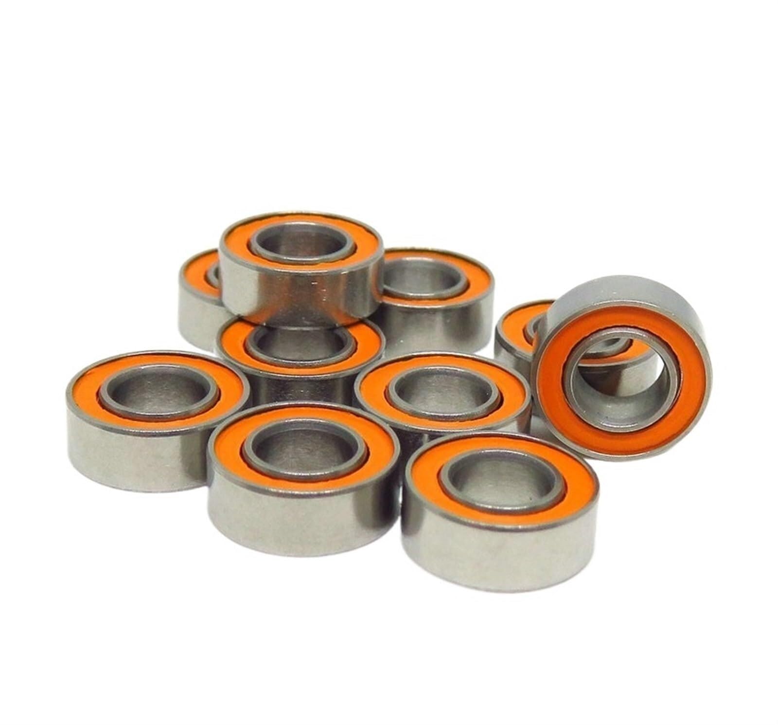 Uszczelka bimetaliczna tarcza mikro łożysko zwykłe 10 sztuk SMR84C-2RS 4x8x3mm ABEC-7 hybrydowe łożyska ceramiczne ze stali nierdzewnej