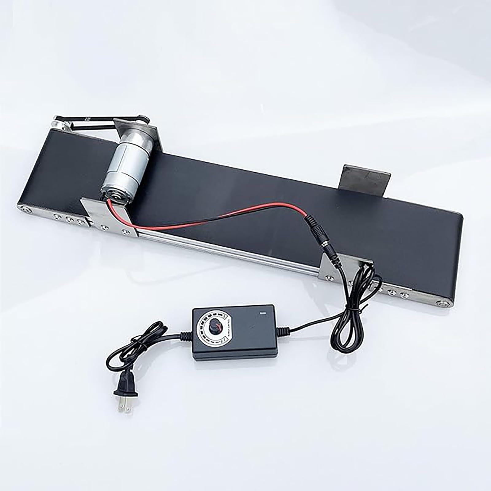 Cinta transportadora – Carril de carga de escritorio pequeño de velocidad ajustable para procesamiento de alimentos y embalaje de productos – Experimento de fricción científica popular para mejorar la