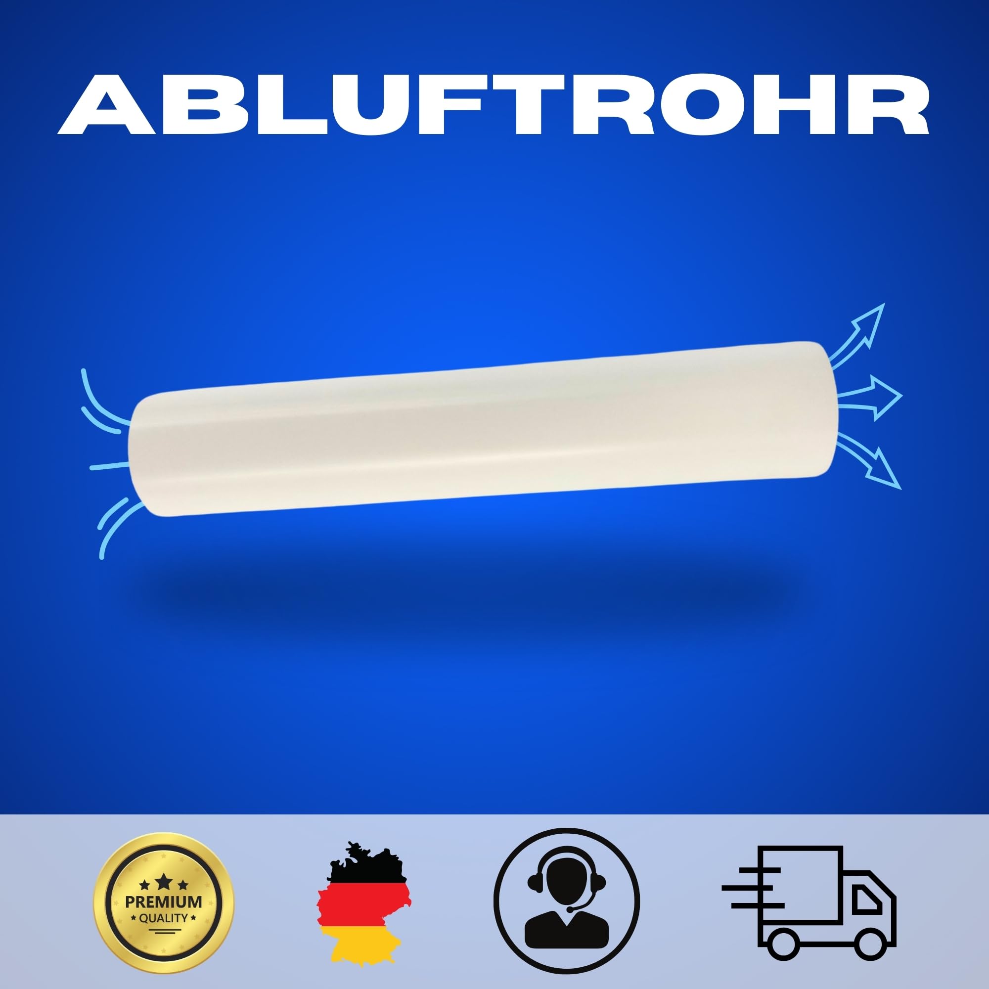 TronicXL 100m³/h Lüftungsanlage Set I 230V Wandlüfter mit Kabel und Zugschalter + Rohr + Ablufthaube I Lüfter Wohnraumlüftung Bad Keller Garage Werkstatt WC Küche Einbaulüfter Belüftung