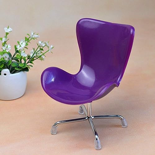 Miniatura 8 de Silla de erizo mini asiento giratorio de plástico, juguetes para animales pequeños, decoración de hábitat, accesorios de jaula, suministros de
