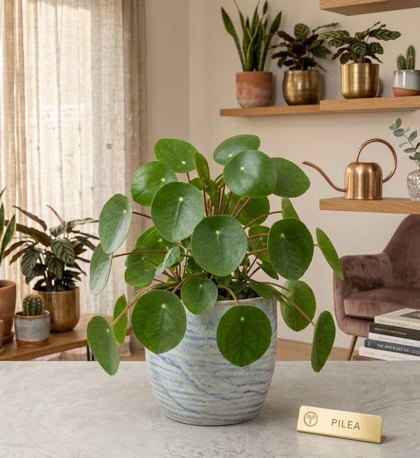Live Chinese Money Plant (Pilea Peperomioides) Indoor Lucky Plant...