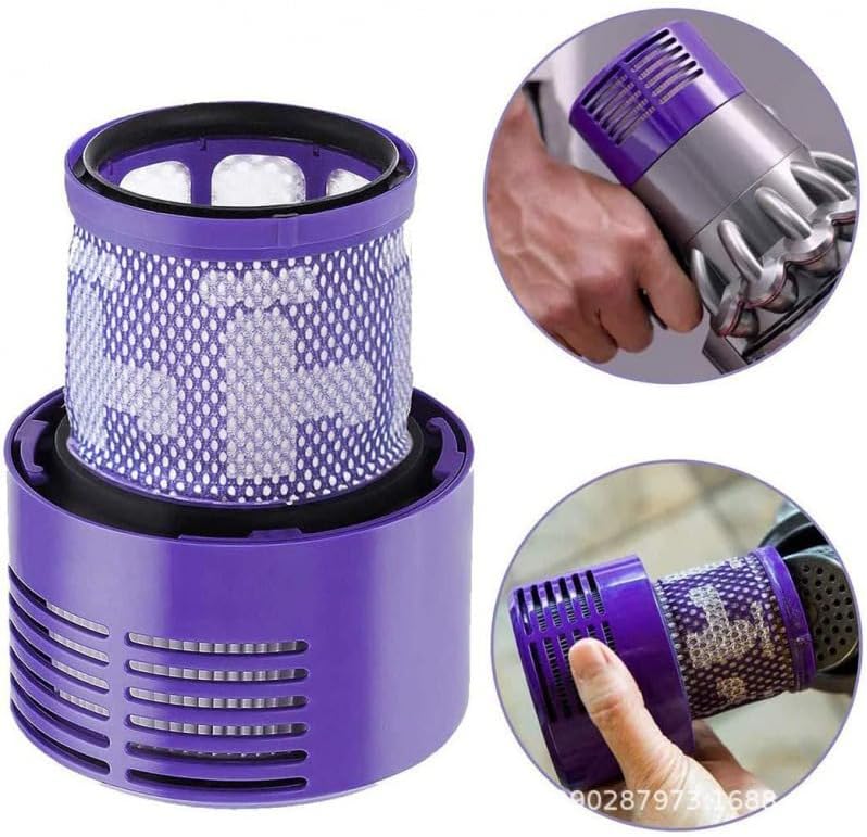 Miniatura 3 de Paquete de 4 filtros y 1 cepillo limpio de repuesto V10 filtros para Dyson V10 Cyclone Series, V10 Absolute, V10 Animal, V10 Total Clean, SV12,