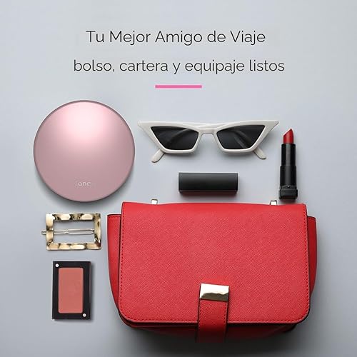 Miniatura 6 de Fancii Taylor espejo de maquillaje de viaje con luz LED, recargable con aumento 10x1x y 3 configuraciones de luz - compacto, portátil, espejo de