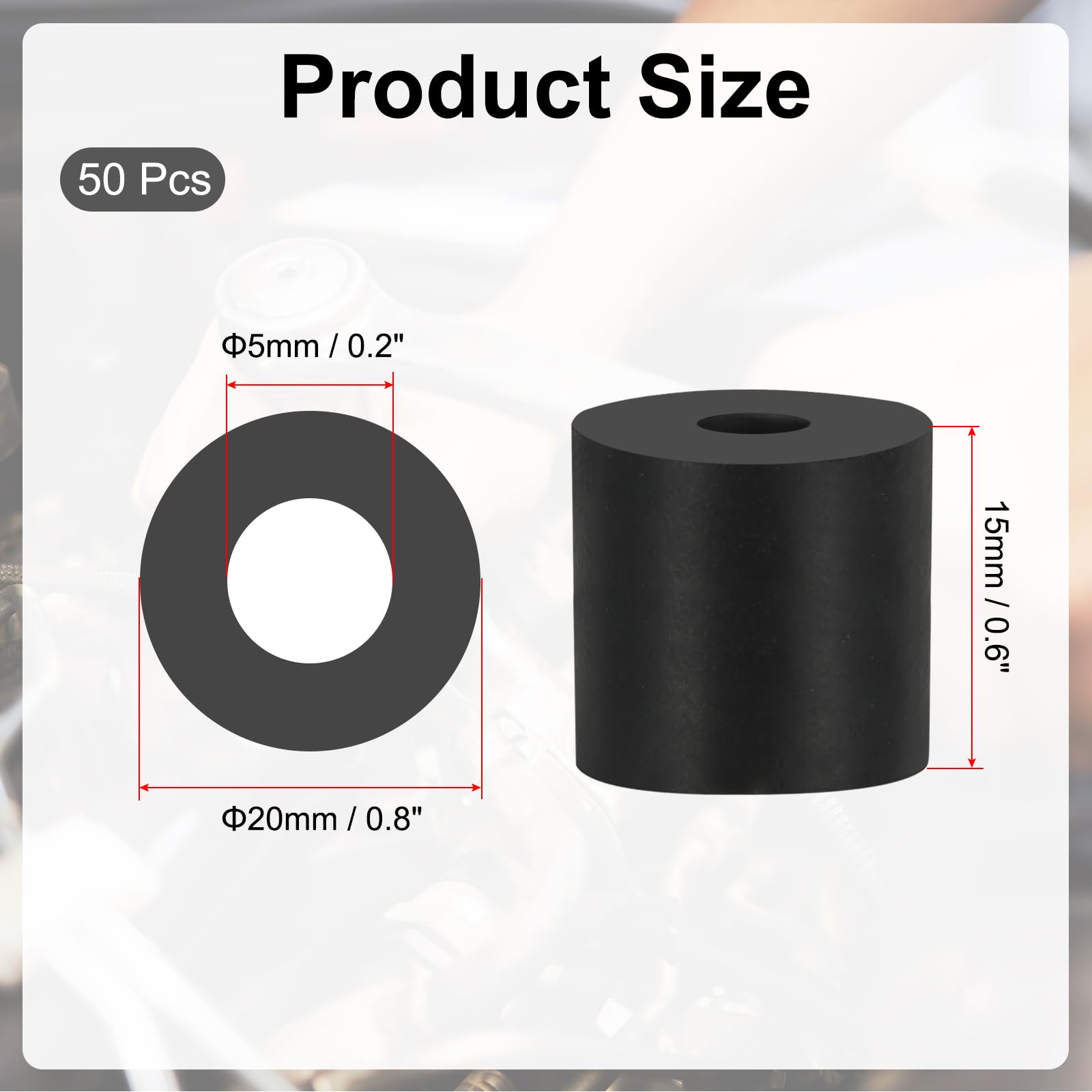 PATIKIL Multi Purpose Rubber Spacer - Image 2