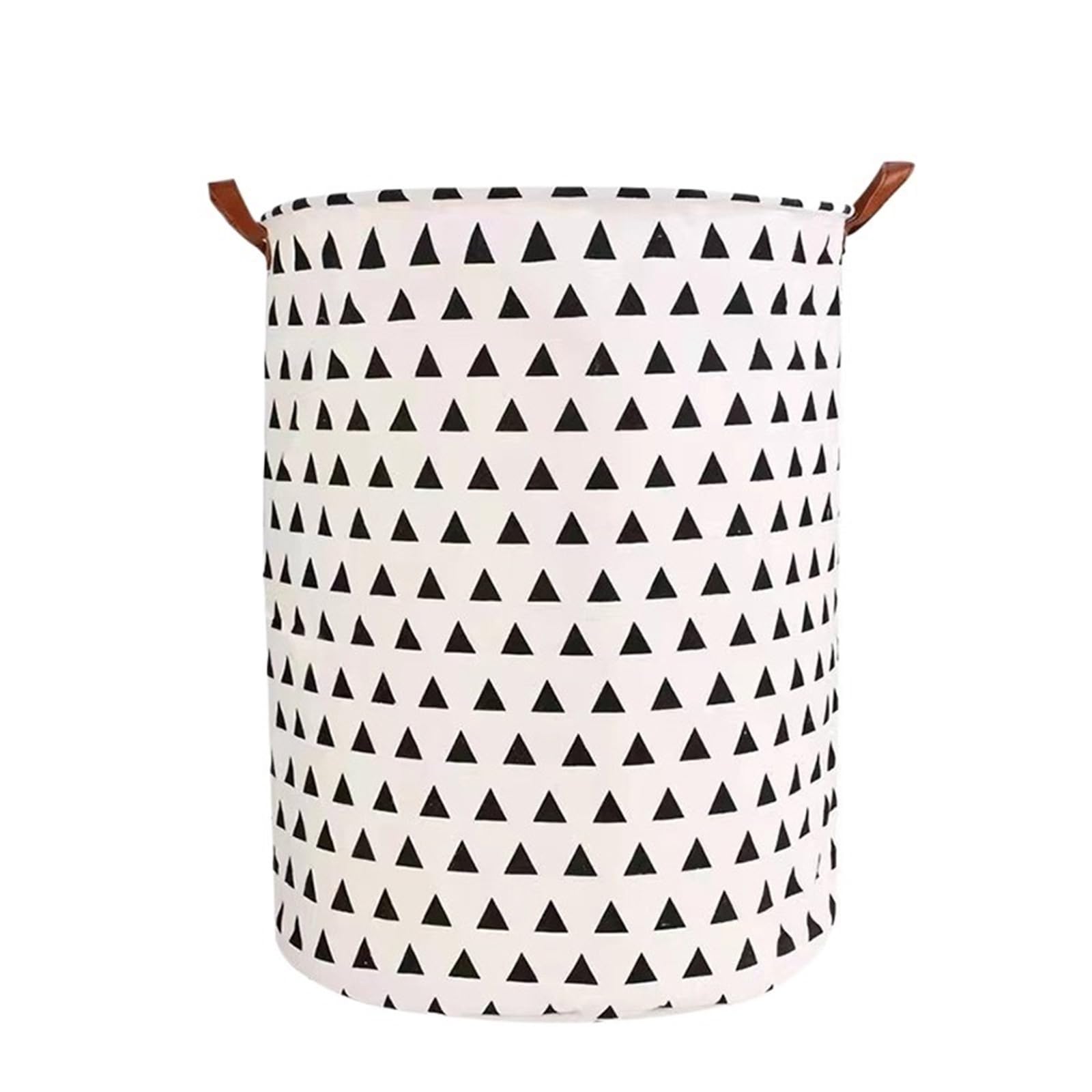 Foldable Laundry Basket Household Dirty Clothe Baskets Leather Handle Storage For Bathroom For Bedroom(Color2,L)