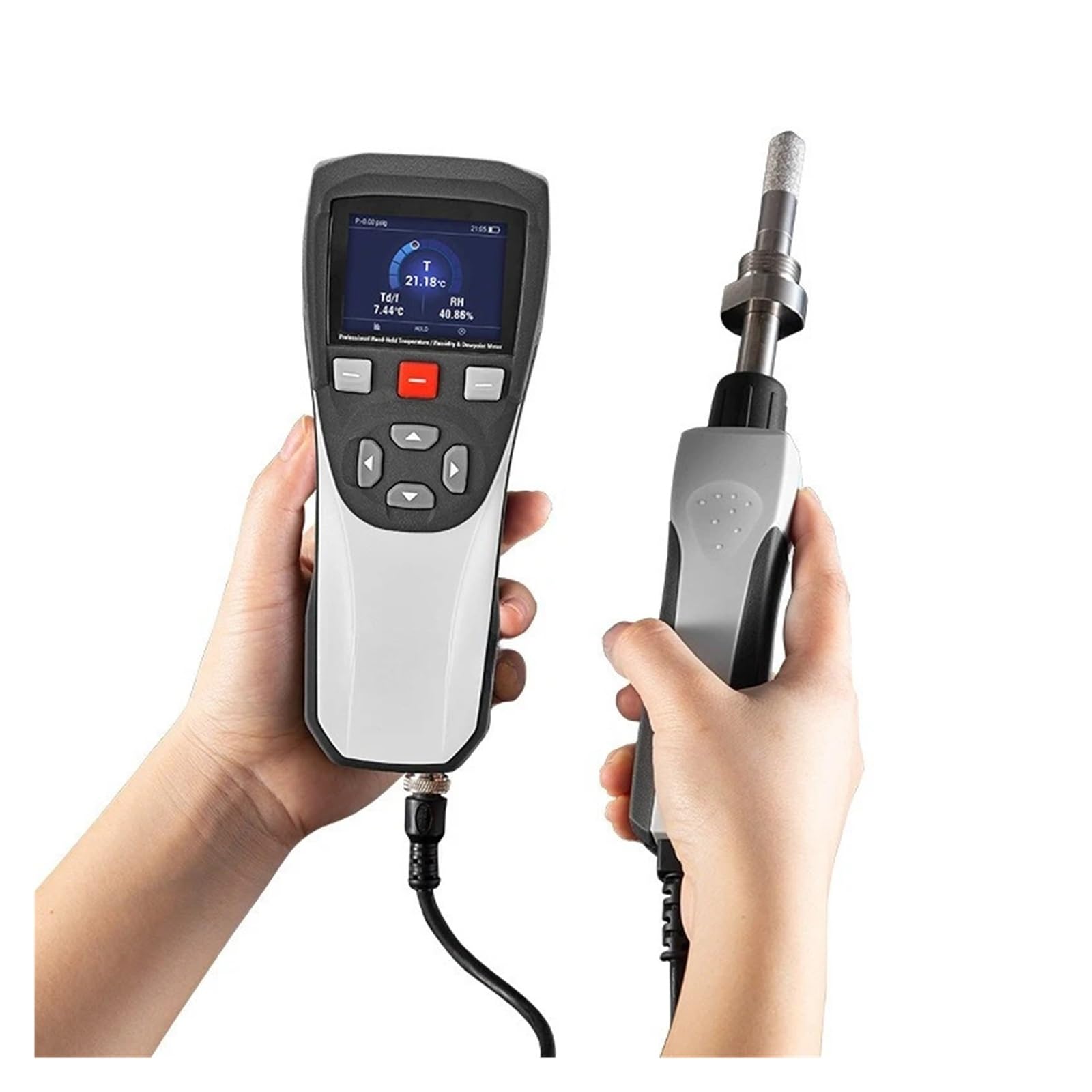 Misuratore di temperatura e umidità Misuratore del punto di rugiada portatile ad alta precisione, calibratore for test di temperatura e umidità del e acqueo DT-8321