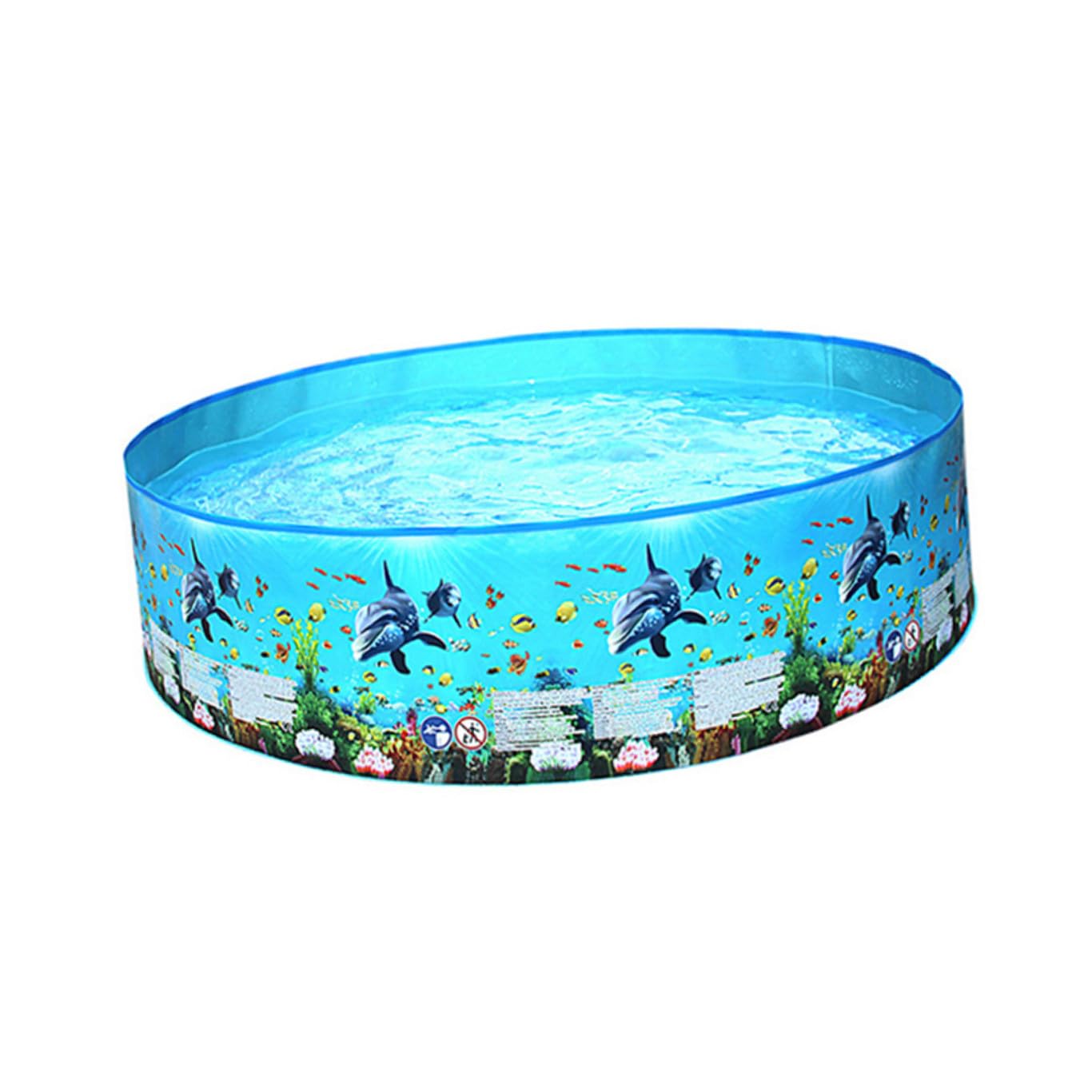 Piscine pour garçon et fille ronde colorée en PVC rigide pour le jardin