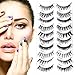 Goldrose 20 Pairs 10 Styles Long Thick Most Natural Looking Reusable Charming Cross Makeup False Eyelashes Fake Eye Lash Extension Handmade Soft
