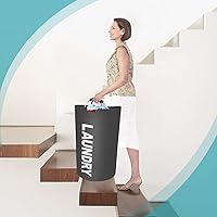 Vista 7 de StorageRight Cesta de Ropa Sucia Grande de 75L, Cesto de Ropa Sucia, Cesto de Ropa Sucia para Lavandería, Plegable, Cestas de Ropa Sucia