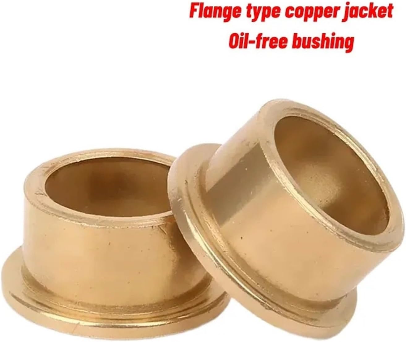 スリーブベアリング 真鍮ブッシング 5個 内径 5mm パウダー冶金オイルベアリング エッジ付き ステップショルダーフランジ フラン