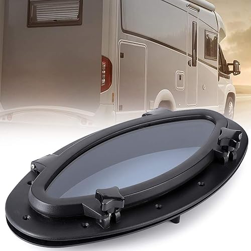 Miniatura 2 de Portlight para yate de lancha, ojo de buey Qiilu para ventana, orificio de puerto, ovalado, 410 x 220, portlight para ventana, orificio de puerto,