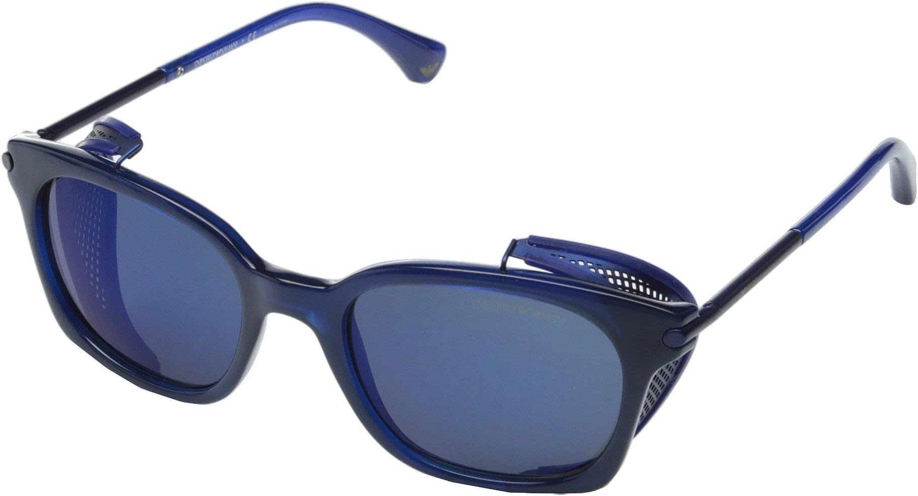 Emporio Armani Men's EA4028Z Square w. Blinders Sunglasses, Electric Blue/Dark Grey, 52 mm