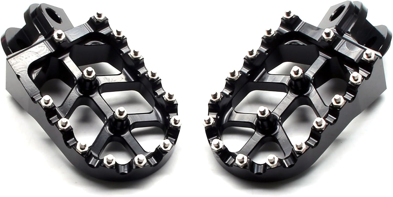 MZS Dirt Bike Foot Pegs, 2001-2018 Adventure Motorcycle Footpeg MX Pedal CNC Black Compatible with 65 85 125 150 200 250 300 400 450 500 640 660 690 950 990 1090 1290 Models