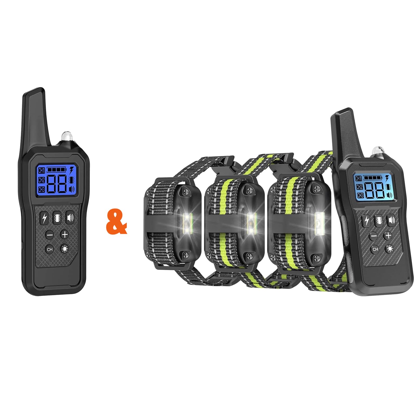 FunniPets Dog Shock Collar 3 Pack and Remote Control