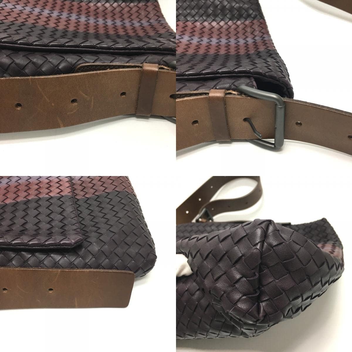 美品 ボッテガヴェネタ メッセンジャーバッグ イントレ レザー 斜め掛け メンズ ボッテガヴェネタ BOTTEGA VENETA ショルダーバッグ メンズ