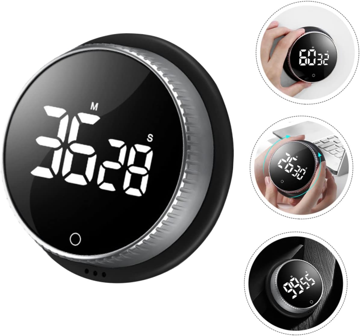 PRETYZOOM 3pcs Gym Exercise Timer Rotating Kitchen Timer for Cooking Home and Study Management Cute Lightweight Design for Boys and Girls and Adults Battery Not Included