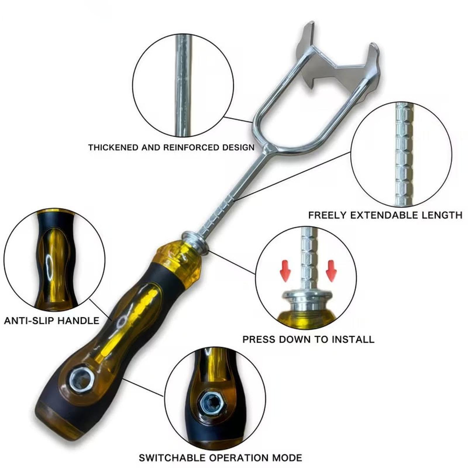 F Fityle Llave de fregadero, herramienta de fontanero, herramienta manual profesional, llave universal resistente para grifo debajo del fregadero, para