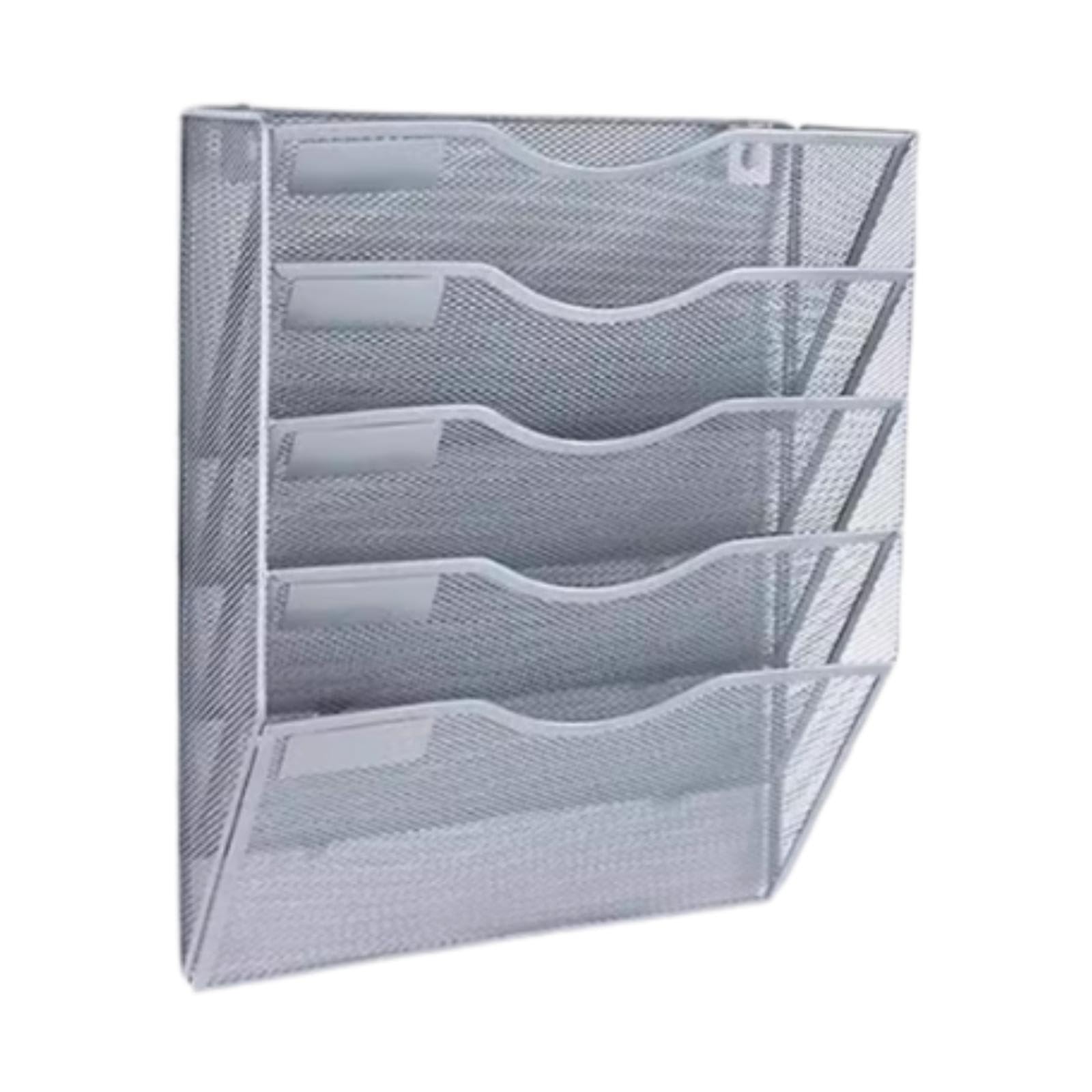 Zanthicia Wall Mounted File Holder Vertical Document Organizer Space Saving Five Layers Durable Mesh Structure Ensuring Durability. Wall Mounted File Rack