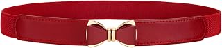 Womens Skinny Elastic Belt Stretchy Bow Belt for Women Dresses Thin Waist Ladies Belts