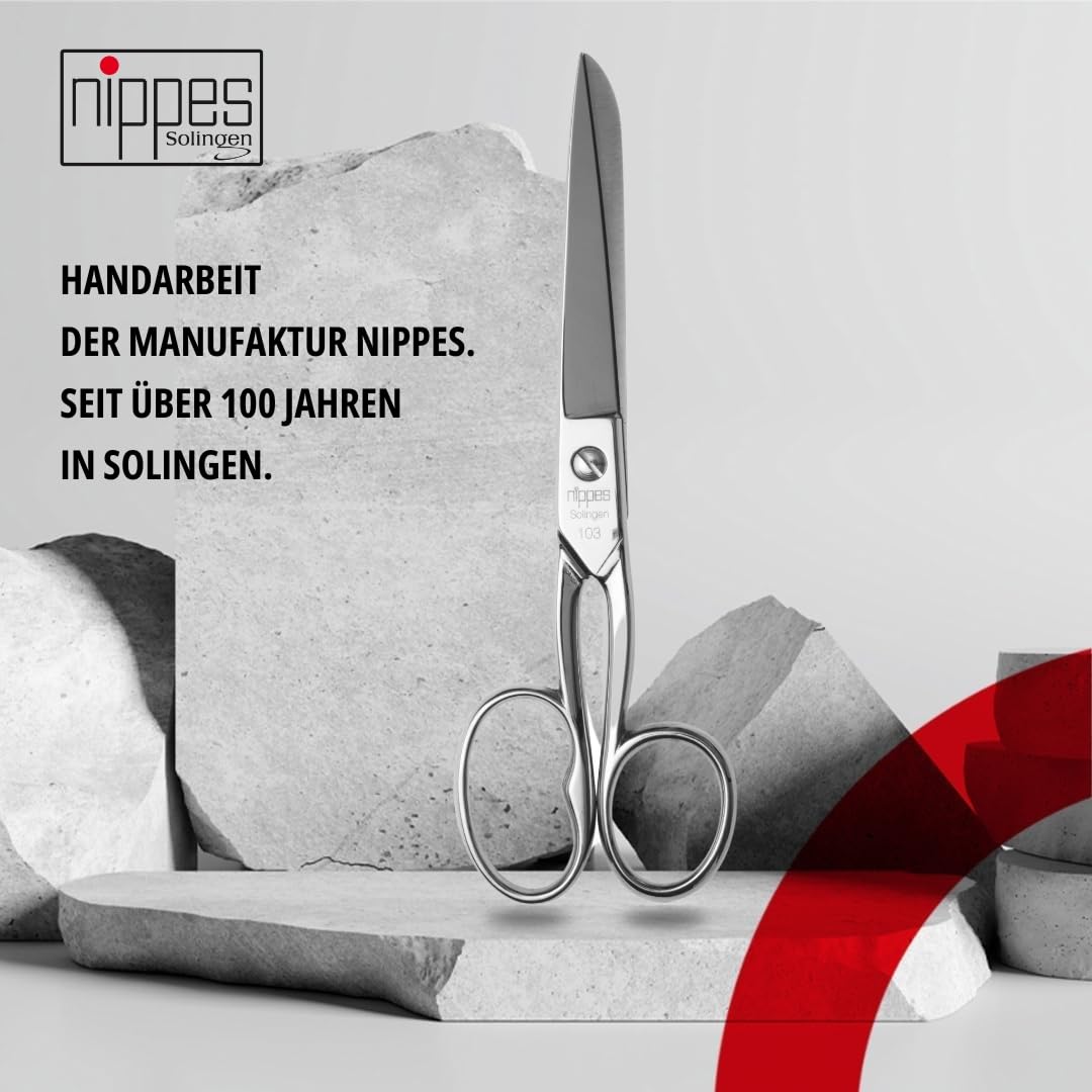 Nippes Solingen Nożyczki domowe 18 cm, stal niklowana, uniwersalne nożyczki kuchenne do majsterkowania i materiałów biurowych, 1-częściowy