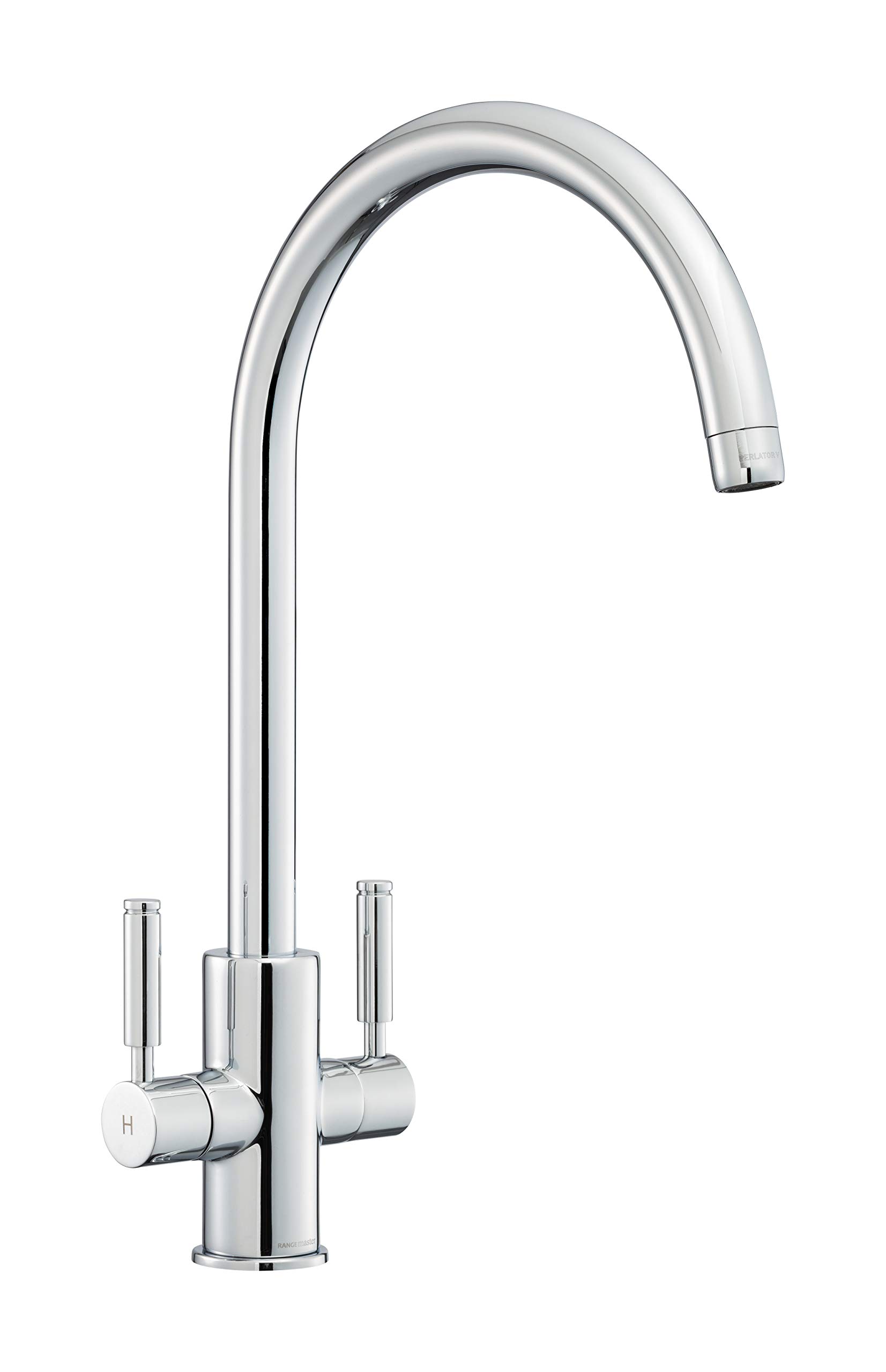 Rangemaster Chrome Twin Lever Kitchen Tap - Intense
