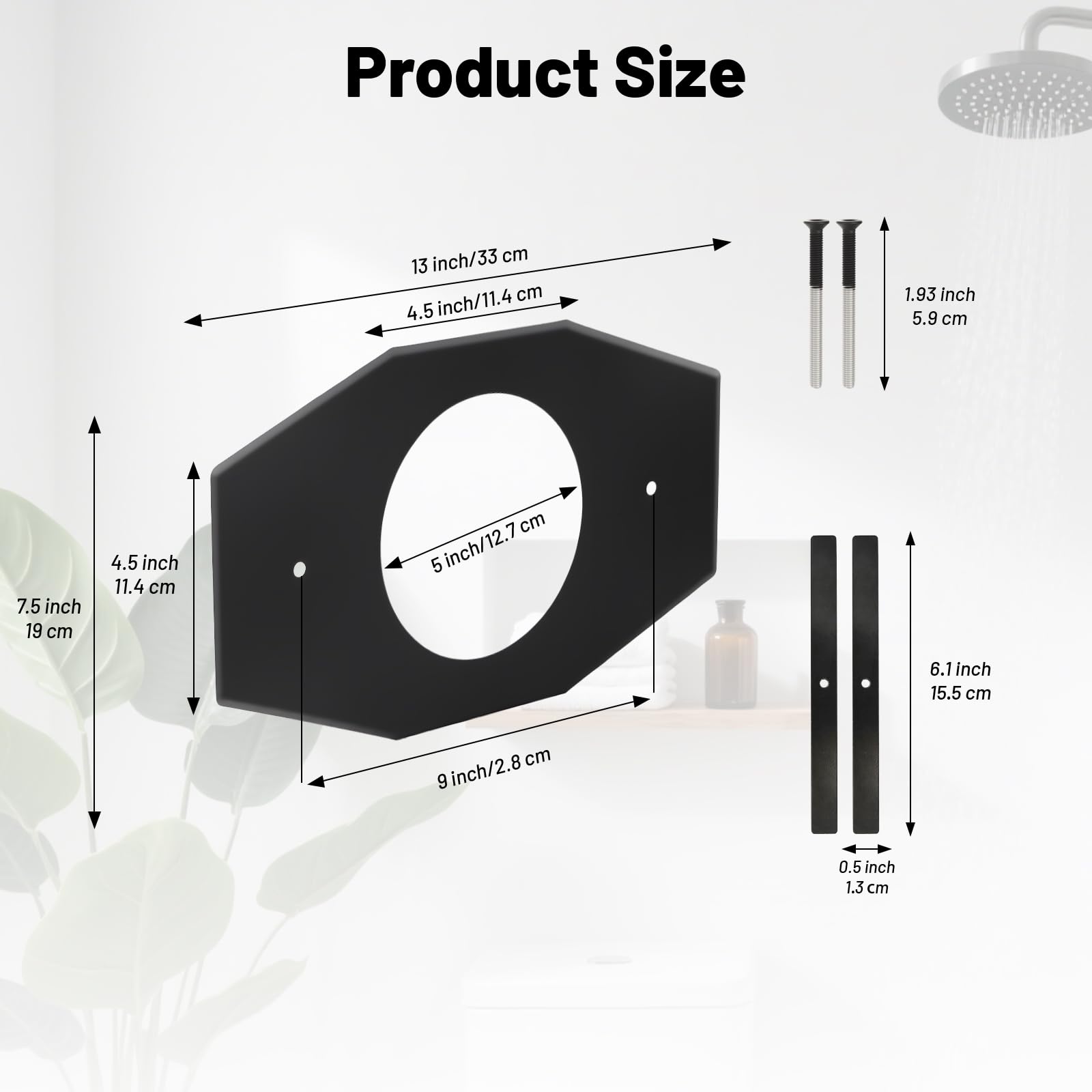 Shower Remodel Plate - 2/3 Handle Cover -3