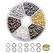 Produktbild Hysagtek ca. 2000 beschichtete, offene Biegeringe, Verbinder zur Schmuckherstellung, zum Basteln, Ösenring, 0,7 x 5 mm, in 6 Farben