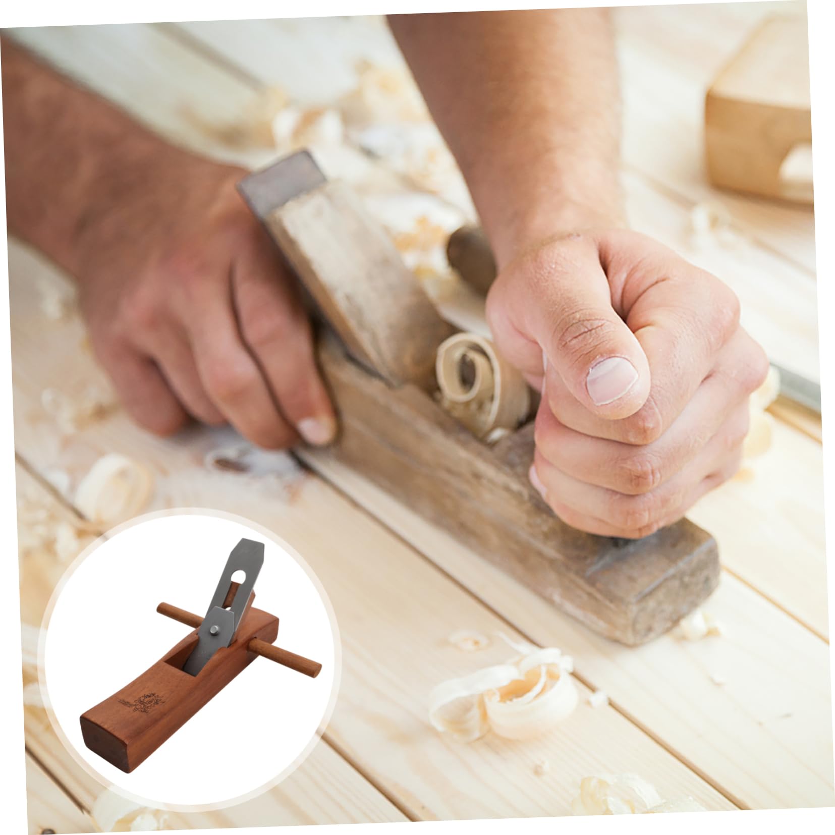 Pialletto Manuale per Legno, Mini Pialla da Falegnameria | Corpo in Legno e Metallo, Uso Semplice, per Lavorazione del Legno, Utensile per Carpentieri