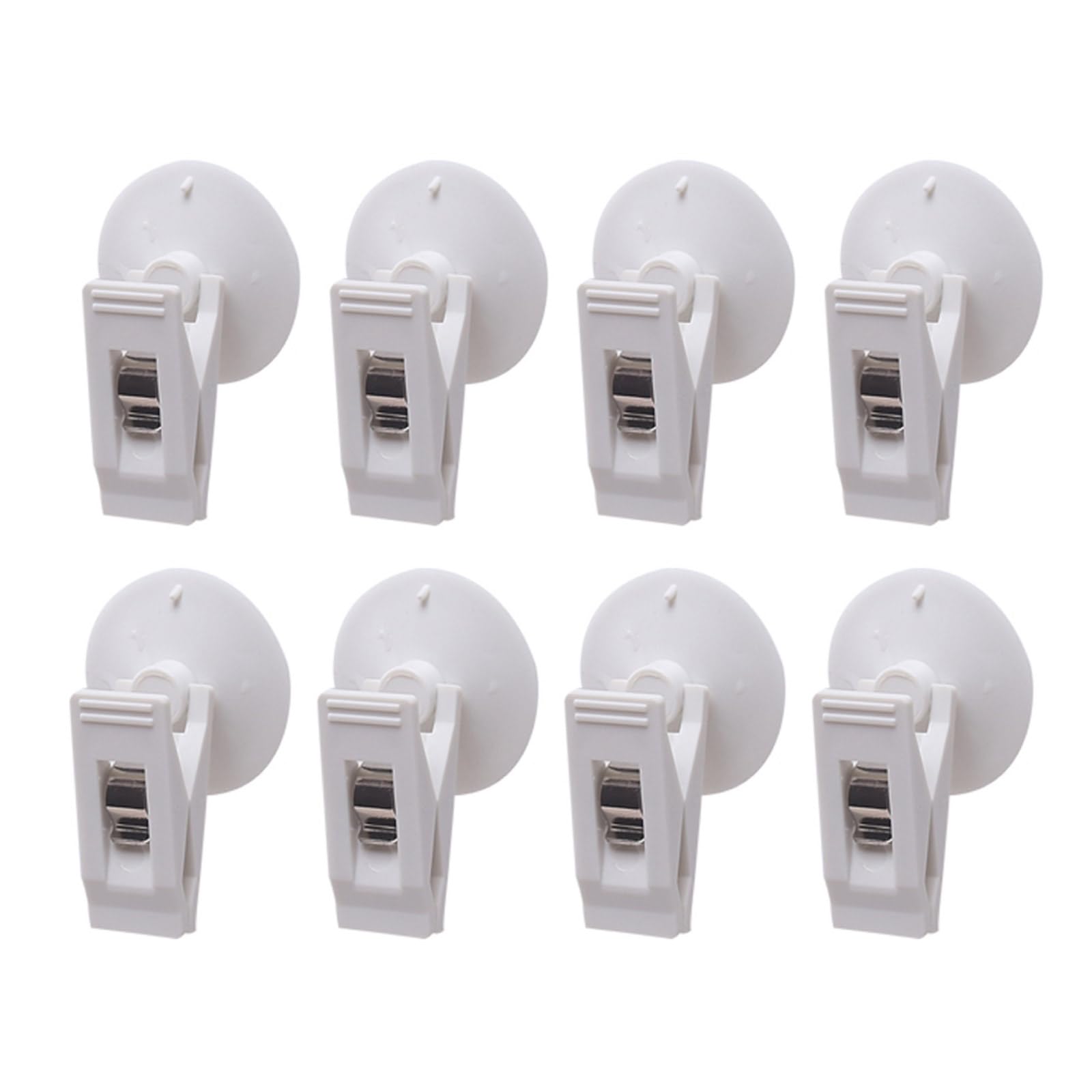 Elnwnnkc 4 / 8Pieces Suction Cup Clips Suction Cup Clip Window Glass with Clip for Advertising Display White
