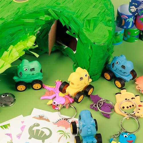 Miniatura 3 de Piñata de dinosaurio para fiesta de cumpleaños de niños, suministros de fiesta de cumpleaños para niños, fiesta temática de dinosaurios, 12 x 16 x 3