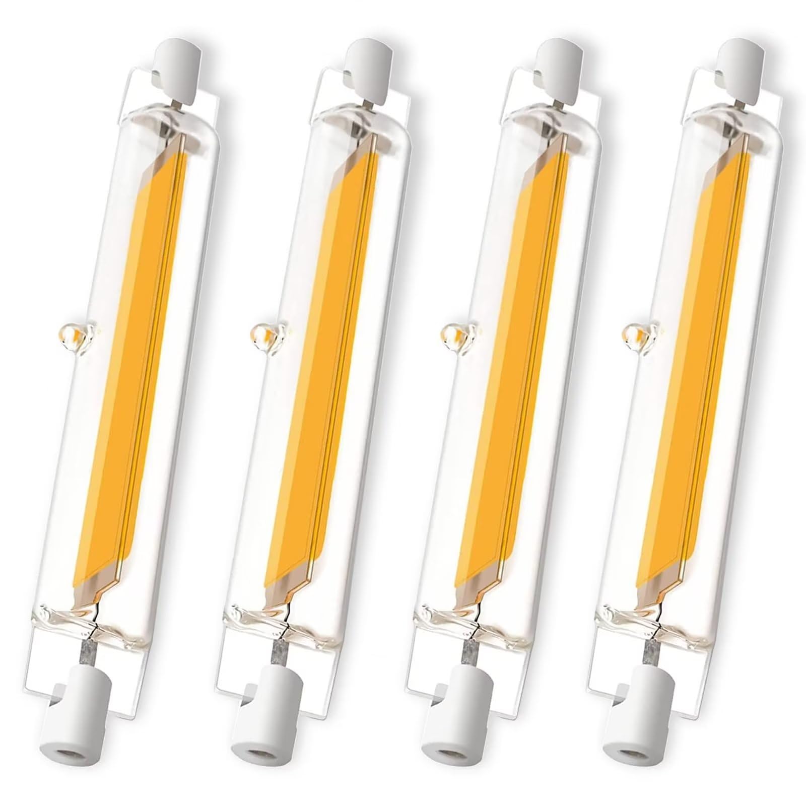 4Pcs R7S LED Bulb 118mm 20w Linear Light Dimmableby, 20W R7S LED 118mm Reflector Bulb Replacement 60W 80W 100W R7S LED Halogen Bulb, Lamp Base Floodlight Light, Natural White 4000K, 360° Beam Angle