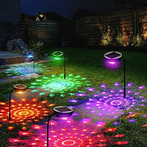 Solar Pathway Lights,Solar Lights Outdoor,Pathway Lights Solar Powered,Waterproof IP65 Brighter LED 140 lm Solar Path Lights 3 Ways to Install Solar Lights for Backyard Decor Driveway