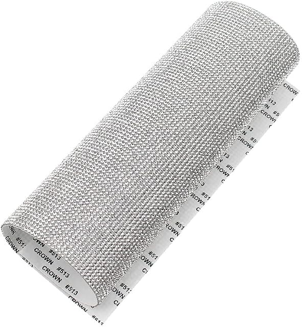 MZMing 9720 Pieces Bling Crystal Rhinestone DIY Sticker Self-Adhesive Sparkling Rhinestone Glitter Gem Sticker Sheet Embellishments 24x20cm for DIY Car Shoes Phone Case Craft Decor - Silver White