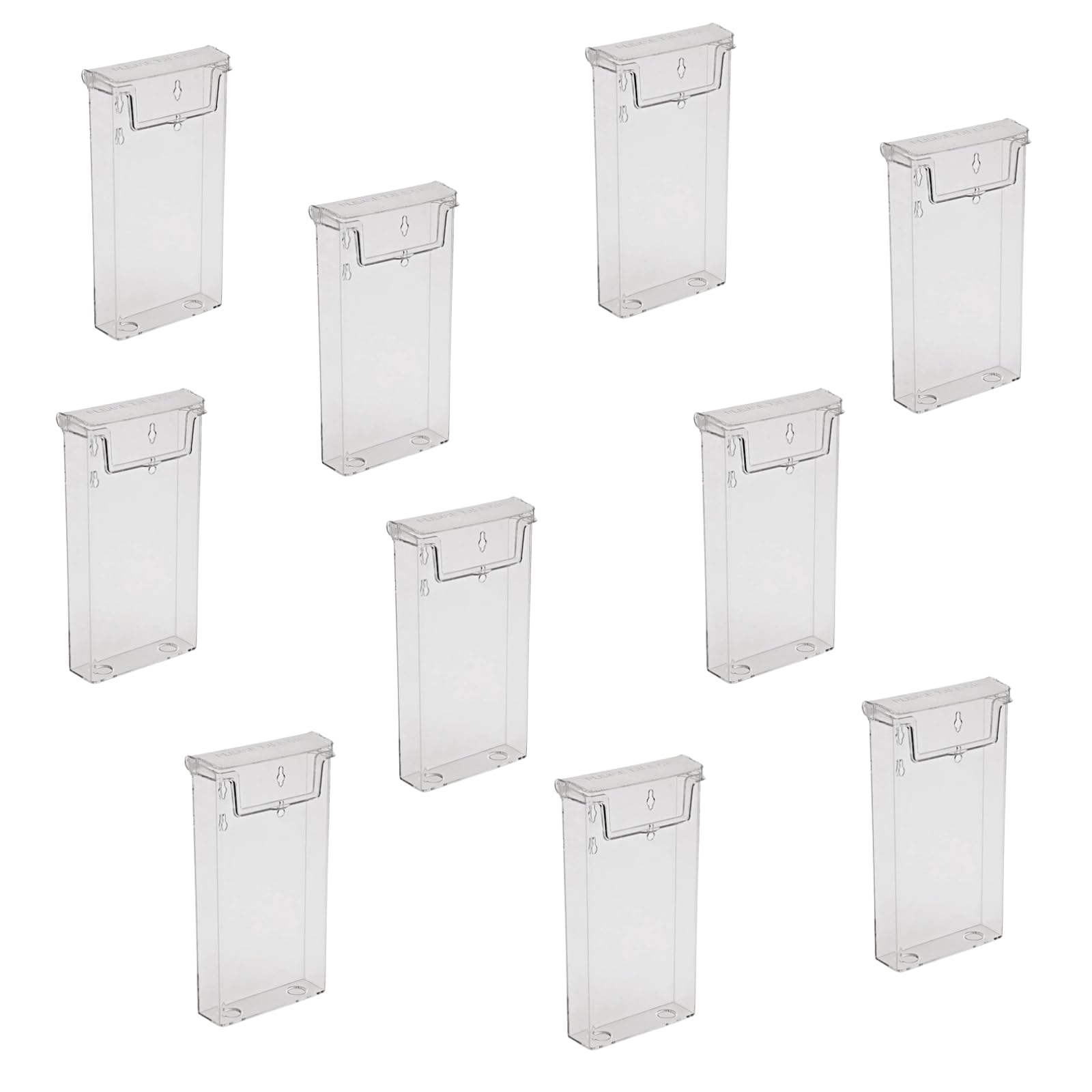 Wall-Mounted Weather-Resistant Outdoor DL/Trifold Leaflet Holder Waterproof Dispenser Exterior Display (10 Piece)