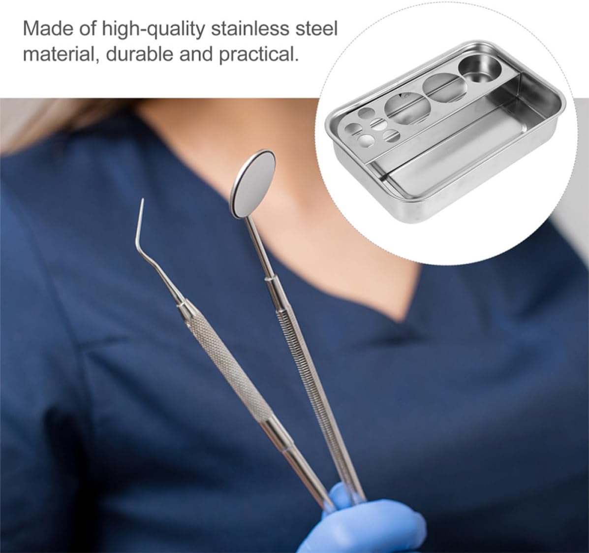 Thickened Stainless Steel Dressing Change Tray for Clinics Dentists