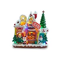 Avilia – Villaggio di Natale Northlight con Luci LED, Albero Rotante e Musica Natalizia