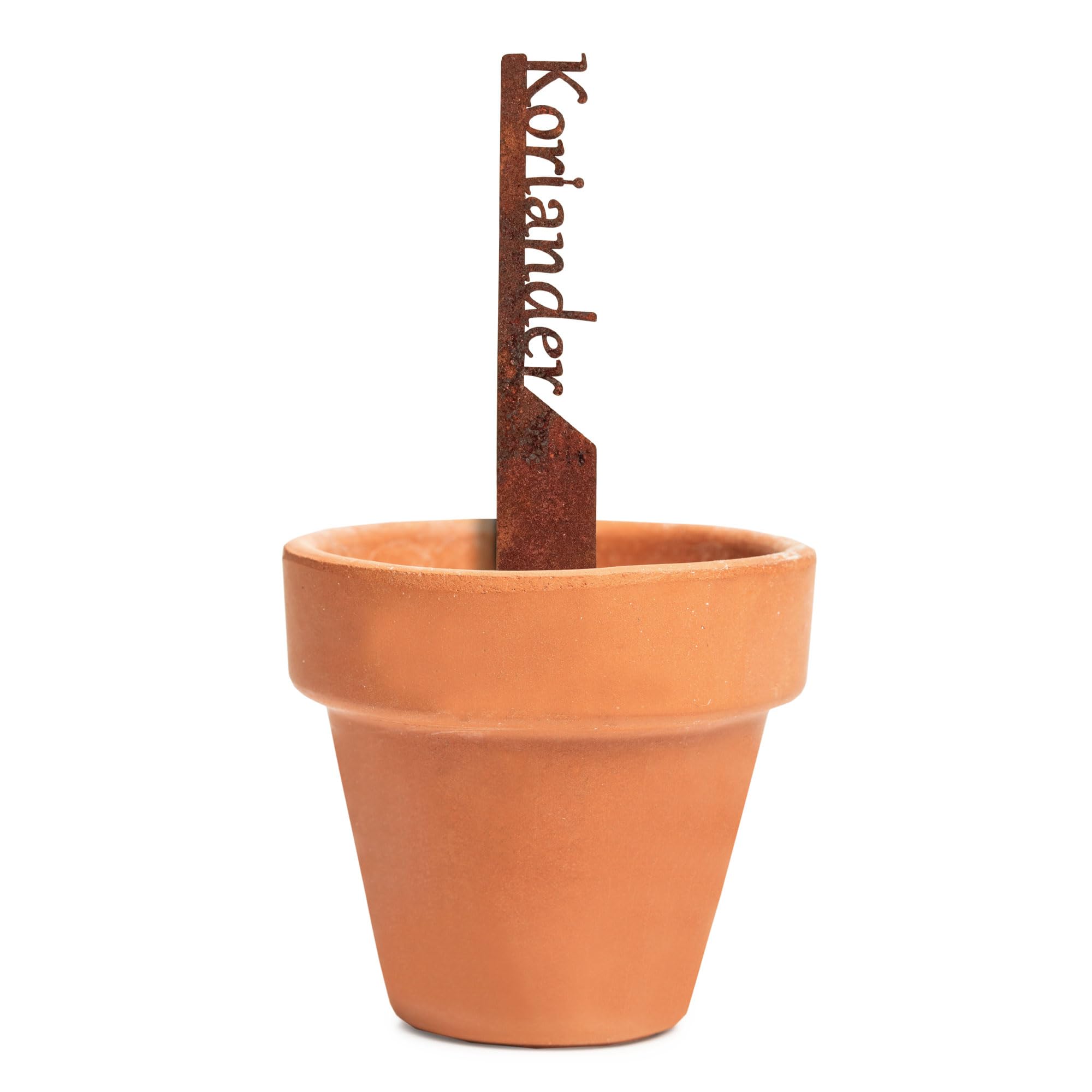 EXTRAVAGANT® Garden Stake "Coriander" Herb Stake Herb Signs Plant Signs Plant Stakes Metal Steel Rust Patina Weatherproof for Garden Bed Garden Signs Garden Decoration Rust Stake - Image 2