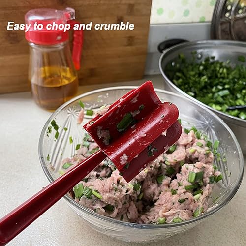 Miniatura 4 de Espátula picadora de carne molida de cocina de 5 cuchillas  Herramientas de mezcla de carne molida para hamburguesas  para utensilios de cocina